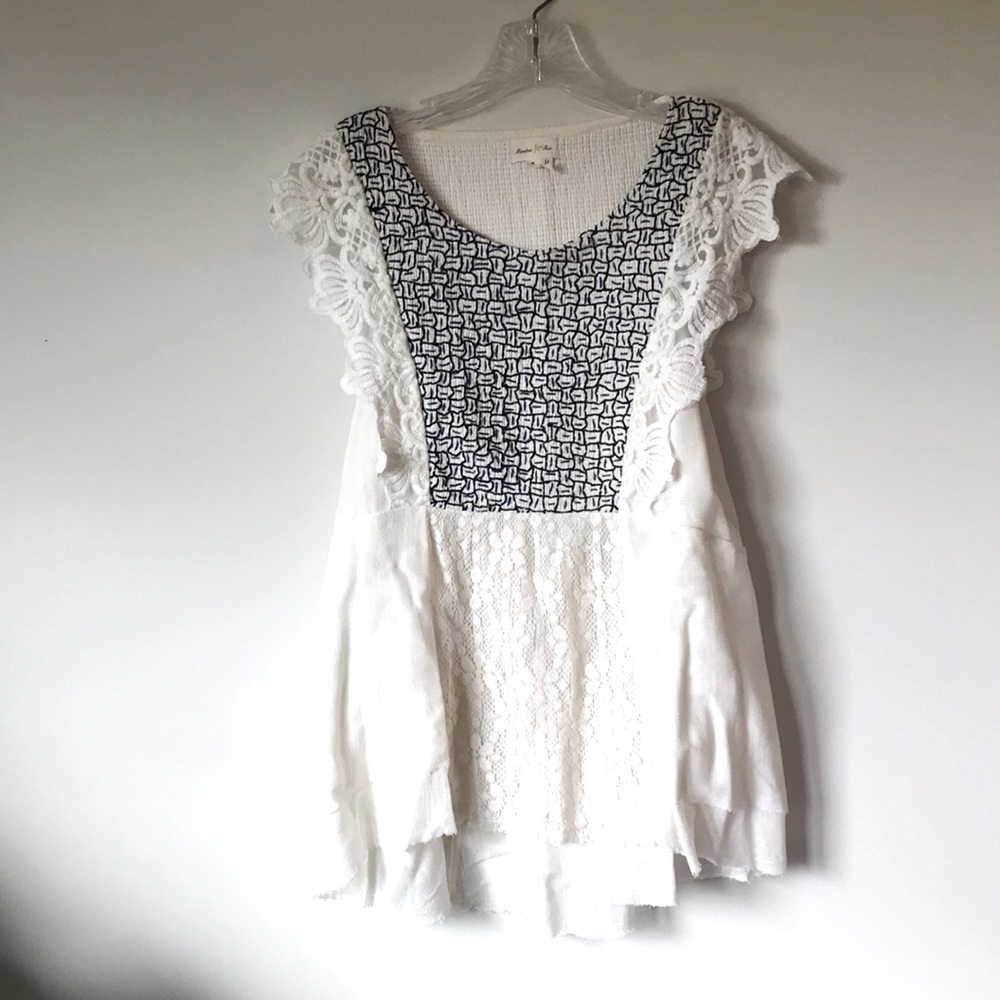Anthropologie, Meadow Rue Cream Top